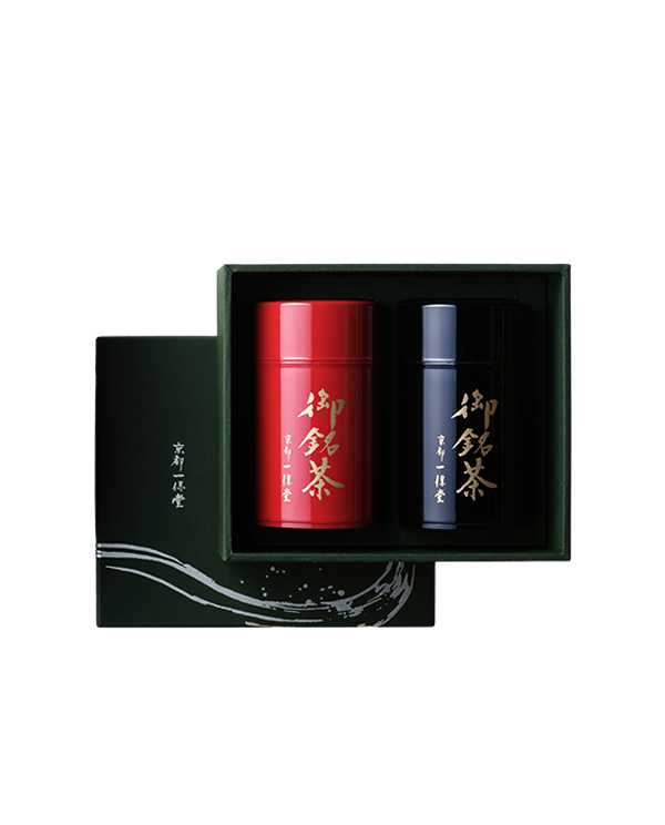 玉露 天下一・煎茶 嘉木 錻力製茶筒(中)特製箱入