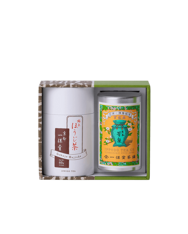 【販売休止中】煎茶 芳泉 小缶・極上ほうじ茶 紙筒