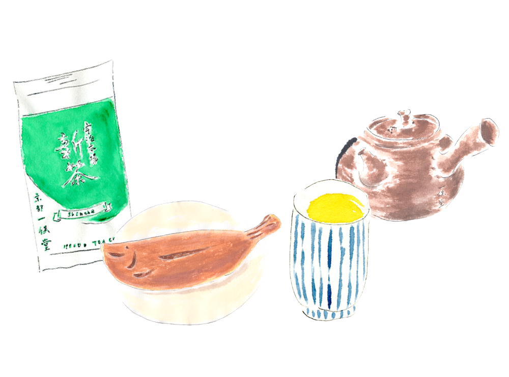 若鮎と新茶。