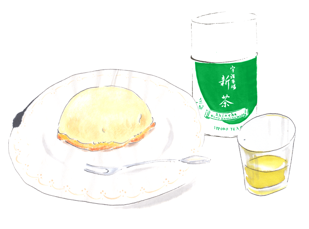 レモンケーキと新茶。