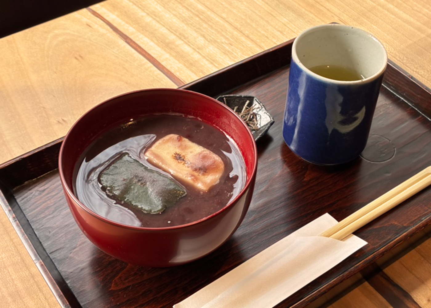 【青山店】2/17(火)~27(金) 喫茶室・限定メニュー「お茶とぜんざい」