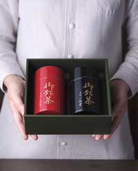 玉露 天下一・煎茶 嘉木　錻力製茶筒(中)特製箱入