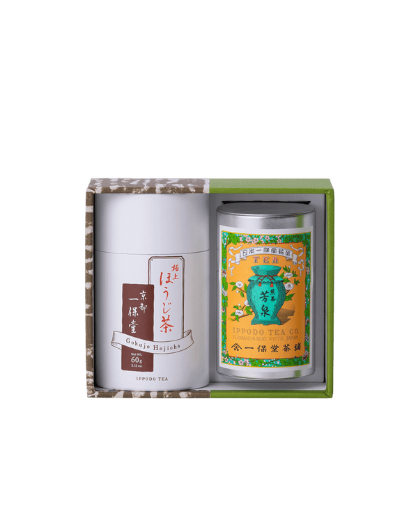 【販売休止中】煎茶 芳泉 小缶・極上ほうじ茶 紙筒