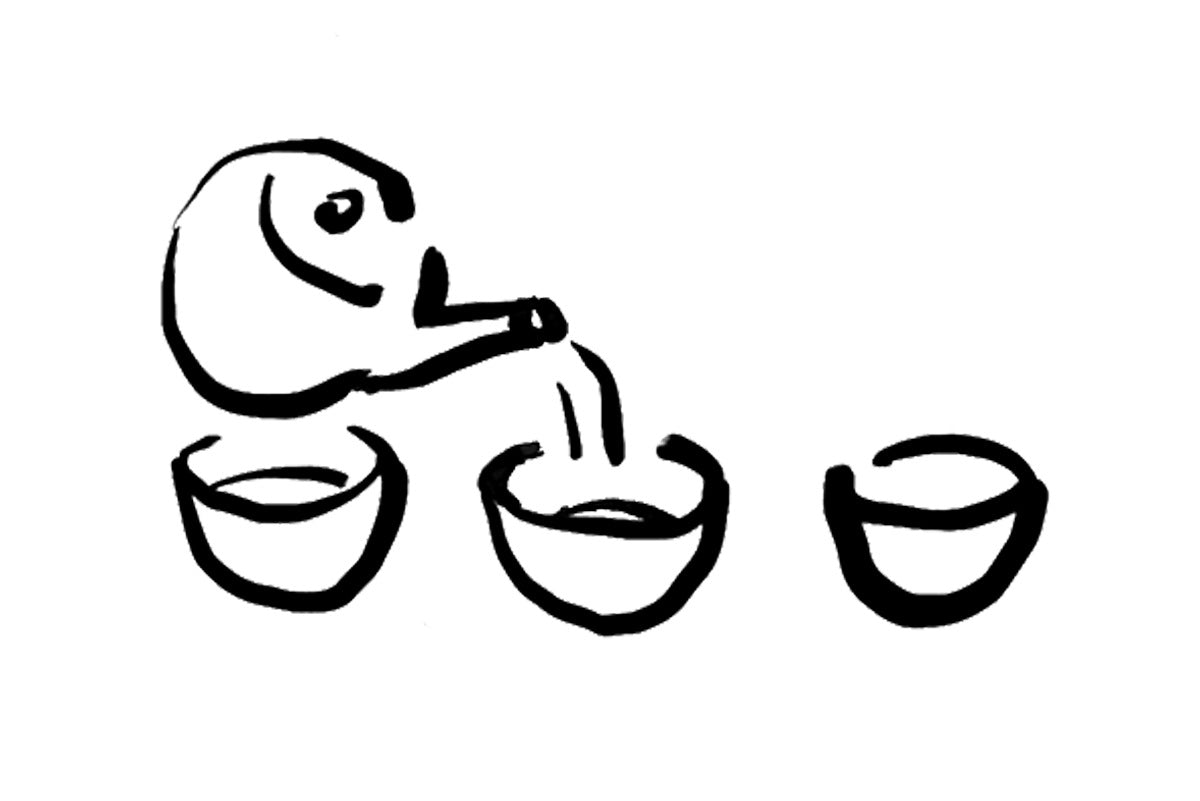 お茶を淹れるイラスト
